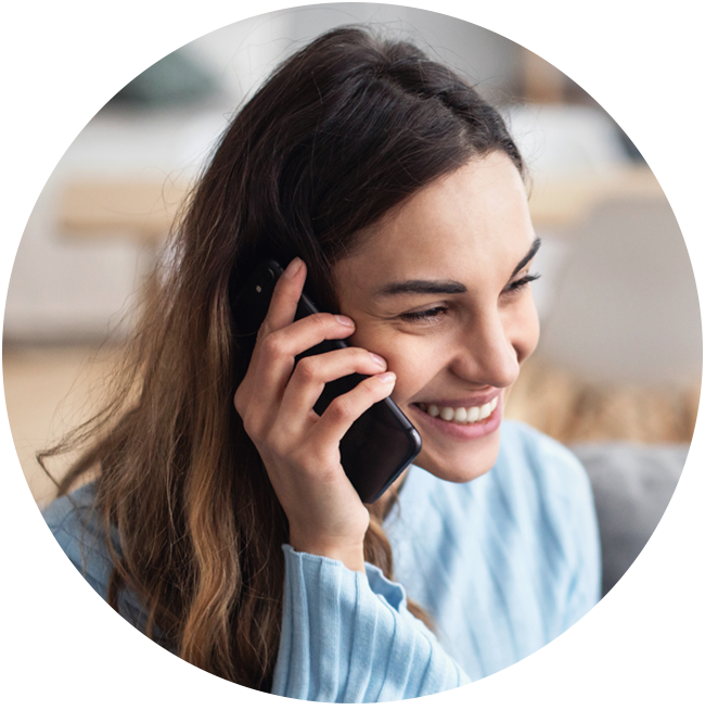 Woman talking on the phone